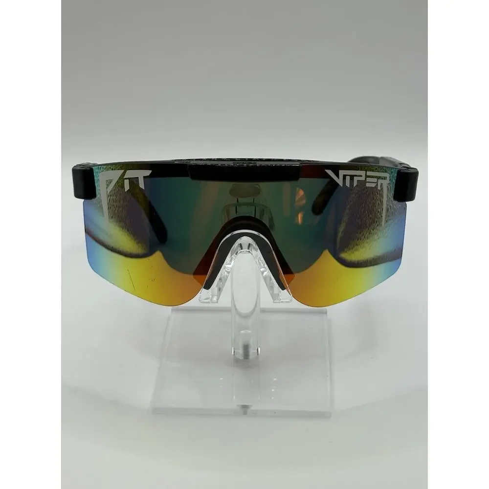 Pit Viper Shield Sunglasses Rainbow Mirror Wrap Sport Unisex MAS88R